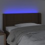 Kopfteil mit LED aus dunkelbraunem Stoff 93x16x78/88 cm von vidaXL, Kopf- und Fußteile - Ref: Foro24-3123221, Preis: 55,99 €,...