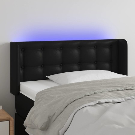 Headboard with LED black synthetic leather 103x16x78/88 cm by vidaXL, Headboards and footboards - Ref: Foro24-3123320, Price:...