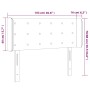 Cabecero con LED cuero sintético capuchino 103x16x78/88 cm de vidaXL, Cabeceros y pies de cama - Ref: Foro24-3123325, Precio:...