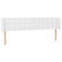 Headboard with LED white synthetic leather 203x16x78/88 cm by vidaXL, Headboards and footboards - Ref: Foro24-3123345, Price:...