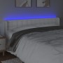 Cabecero con LED cuero sintético blanco 203x16x78/88 cm de vidaXL, Cabeceros y pies de cama - Ref: Foro24-3123345, Precio: 91...