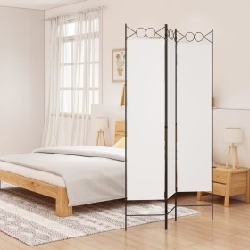 Divider screen with 3 white fabric panels 120x200 cm by vidaXL, Room dividers - Ref: Foro24-350146, Price: 32,99 €, Discount: %