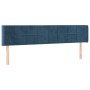 Dark blue velvet headboard with LED 203x16x78/88 cm by vidaXL, Headboards and footboards - Ref: Foro24-3123306, Price: 81,54 ...