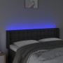 Cabecero con LED cuero sintético negro 147x16x78/88 cm de vidaXL, Cabeceros y pies de cama - Ref: Foro24-3123326, Precio: 78,...