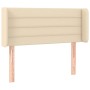 Cream fabric headboard with LED 103x16x78/88 cm by vidaXL, Headboards and footboards - Ref: Foro24-3123371, Price: 55,99 €, D...