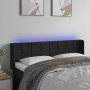 Black velvet headboard with LED 147x16x78/88 cm by vidaXL, Headboards and footboards - Ref: Foro24-3123286, Price: 77,32 €, D...