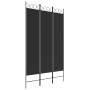 Divider screen with 3 black fabric panels 120x200 cm by vidaXL, Room dividers - Ref: Foro24-350149, Price: 32,00 €, Discount: %