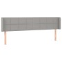 Light gray fabric headboard with LED 203x16x78/88 cm by vidaXL, Headboards and footboards - Ref: Foro24-3123258, Price: 87,99...