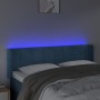 Cabecero con LED de terciopelo azul oscuro 147x16x78/88 cm de vidaXL, Cabeceros y pies de cama - Ref: Foro24-3123288, Precio:...