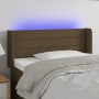 Headboard with LED in dark brown fabric 93x16x78/88 cm by vidaXL, Headboards and footboards - Ref: Foro24-3123361, Price: 57,...