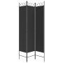 Divider screen with 3 black fabric panels 120x200 cm by vidaXL, Room dividers - Ref: Foro24-350149, Price: 32,00 €, Discount: %