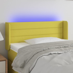 Kopfteil mit LED aus grünem Stoff 103x16x78/88 cm von vidaXL, Kopf- und Fußteile - Ref: Foro24-3123373, Preis: 42,99 €, Rabat...