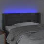 Cabecero con luces LED de tela gris oscuro 93x16x78/88 cm de vidaXL, Cabeceros y pies de cama - Ref: Foro24-3123359, Precio: ...