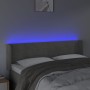 Hellgraues Samtkopfteil mit LED 147x16x78/88 cm von vidaXL, Kopf- und Fußteile - Ref: Foro24-3123424, Preis: 75,99 €, Rabatt: %