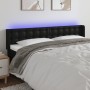 Cabecero con LED cuero sintético negro 203x16x78/88 cm de vidaXL, Cabeceros y pies de cama - Ref: Foro24-3123344, Precio: 77,...