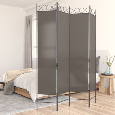 Divider screen with 4 anthracite gray fabric panels 160x200 cm by vidaXL, Room dividers - Ref: Foro24-350152, Price: 40,76 €,...