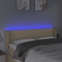 Cream fabric headboard with LED 147x16x78/88 cm by vidaXL, Headboards and footboards - Ref: Foro24-3123379, Price: 71,87 €, D...