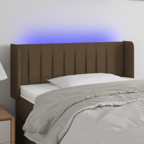 Kopfteil mit LED aus dunkelbraunem Stoff 93x16x78/88 cm von vidaXL, Kopf- und Fußteile - Ref: Foro24-3123459, Preis: 50,99 €,...