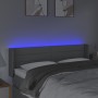 Light gray fabric headboard with LED 147x16x78/88 cm by vidaXL, Headboards and footboards - Ref: Foro24-3123374, Price: 83,50...