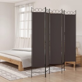 5-panel brown fabric room divider 200x200 cm by vidaXL, Room dividers - Ref: Foro24-350155, Price: 46,99 €, Discount: %