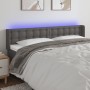 Cabecero con LED cuero sintético gris 183x16x78/88 cm de vidaXL, Cabeceros y pies de cama - Ref: Foro24-3123342, Precio: 82,2...