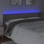 Cabecero con LED cuero sintético gris 183x16x78/88 cm de vidaXL, Cabeceros y pies de cama - Ref: Foro24-3123342, Precio: 82,2...