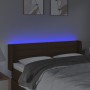 Kopfteil mit LED aus dunkelbraunem Stoff 147x16x78/88 cm von vidaXL, Kopf- und Fußteile - Ref: Foro24-3123377, Preis: 76,99 €...