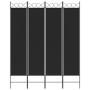 4-panel black fabric room divider screen 160x200 cm by vidaXL, Room dividers - Ref: Foro24-350153, Price: 39,34 €, Discount: %