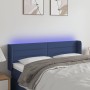 Blue fabric LED headboard 147x16x78/88 cm by vidaXL, Headboards and footboards - Ref: Foro24-3123380, Price: 71,96 €, Discoun...