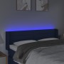 Blue fabric LED headboard 147x16x78/88 cm by vidaXL, Headboards and footboards - Ref: Foro24-3123380, Price: 71,96 €, Discoun...