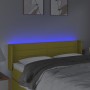 Headboard with LED in green fabric 147x16x78/88 cm by vidaXL, Headboards and footboards - Ref: Foro24-3123381, Price: 61,99 €...