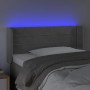 Cabecero con LED de terciopelo gris claro 83x16x78/88 cm de vidaXL, Cabeceros y pies de cama - Ref: Foro24-3123406, Precio: 5...