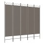 Divider screen with 5 anthracite gray fabric panels 200x200 cm by vidaXL, Room dividers - Ref: Foro24-350156, Price: 42,71 €,...