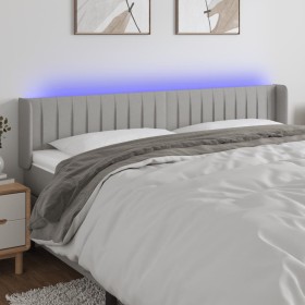 Light gray fabric headboard with LED 183x16x78/88 cm by vidaXL, Headboards and footboards - Ref: Foro24-3123488, Price: 89,99...