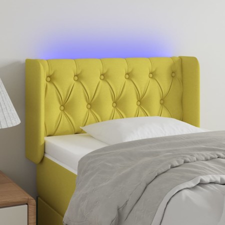 Cabecero con LED de tela verde 83x16x78/88 cm de vidaXL, Cabeceros y pies de cama - Ref: Foro24-3123553, Precio: 45,99 €, Des...