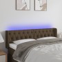 Dark brown fabric headboard with LED 147x16x78/88 cm by vidaXL, Headboards and footboards - Ref: Foro24-3123573, Price: 92,66...