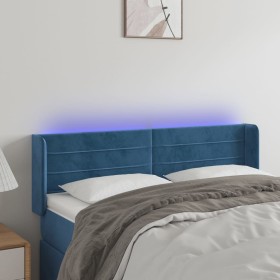 Dark blue velvet LED headboard 147x16x78/88 cm by vidaXL, Headboards and footboards - Ref: Foro24-3123428, Price: 75,18 €, Di...