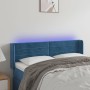 Cabecero con LED de terciopelo azul oscuro 147x16x78/88 cm de vidaXL, Cabeceros y pies de cama - Ref: Foro24-3123428, Precio:...