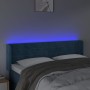 Cabecero con LED de terciopelo azul oscuro 147x16x78/88 cm de vidaXL, Cabeceros y pies de cama - Ref: Foro24-3123428, Precio:...