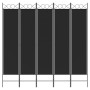 Black fabric room divider with 5 panels, 200x200 cm. by vidaXL, Room dividers - Ref: Foro24-350157, Price: 39,65 €, Discount: %