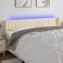 Cabecero con LED de tela crema 183x16x78/88 cm de vidaXL, Cabeceros y pies de cama - Ref: Foro24-3123493, Precio: 79,27 €, De...