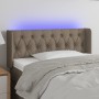 Headboard with LED in taupe gray fabric 93x16x78/88 cm by vidaXL, Headboards and footboards - Ref: Foro24-3123558, Price: 68,...