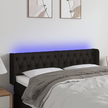 Black fabric headboard with LED 163x16x78/88 cm by vidaXL, Headboards and footboards - Ref: Foro24-3123580, Price: 91,46 €, D...