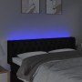 Black fabric headboard with LED 163x16x78/88 cm by vidaXL, Headboards and footboards - Ref: Foro24-3123580, Price: 91,46 €, D...