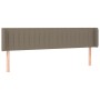 Cabecero con LED de tela gris taupe 183x16x78/88 cm de vidaXL, Cabeceros y pies de cama - Ref: Foro24-3123492, Precio: 82,44 ...