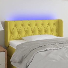 Kopfteil mit LED aus grünem Stoff 93x16x78/88 cm von vidaXL, Kopf- und Fußteile - Ref: Foro24-3123561, Preis: 47,75 €, Rabatt: %