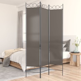 Trennwand mit 3 anthrazitgrauen Stoffbahnen 120x220 cm von vidaXL, Raumteiler - Ref: Foro24-350164, Preis: 36,99 €, Rabatt: %