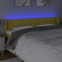 Green fabric headboard with LED 163x16x78/88 cm by vidaXL, Headboards and footboards - Ref: Foro24-3123487, Price: 77,19 €, D...