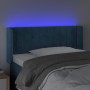 Cabecero con LED de terciopelo azul oscuro 103x16x78/88 cm de vidaXL, Cabeceros y pies de cama - Ref: Foro24-3123520, Precio:...