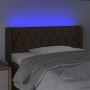 Dark brown fabric headboard with LED 103x16x78/88 cm by vidaXL, Headboards and footboards - Ref: Foro24-3123565, Price: 63,42...